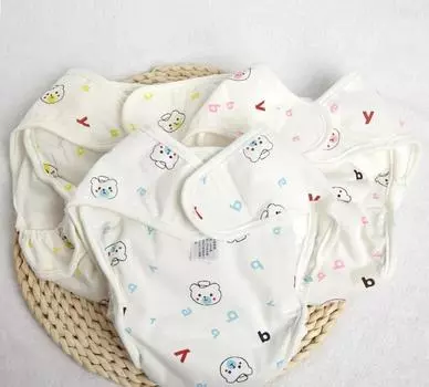 Детские подгузники-штаны с карманом, новые водонепроницаемые, для новорожденных, из чистого хлопка, моющиеся, с защитой от боковых протечек, с фиксированным ремешком, детские тренировочные штаны S 2.5-6KG розовый