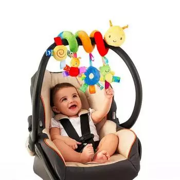 Детские подвесные игрушки для автокресла, плюшевые подвесные игрушки для колясок с BB-пищалкой и погремушками для новорожденных, игрушка для путешествий