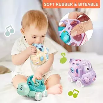 Детские погремушки 0 12 месяцев, автомобильные игрушки для младенцев, мягкие резиновые автомобили, погремушки для малышей, автомобиль с приводом от трения, грузовик, игрушка в подарок