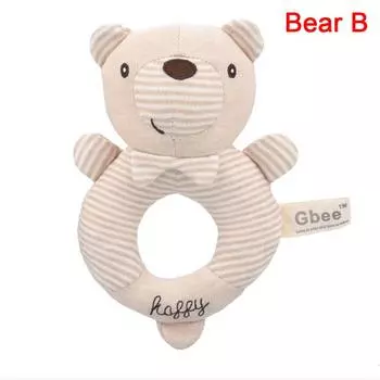 Детские погремушки, мягкие мультяшные милые плюшевые игрушки в виде животных, детские образовательные колокольчики