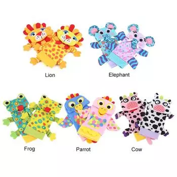 Детские погремушки на запястье и погремушки для ног, носки с животными, подарочные игрушки для новорожденных Lion