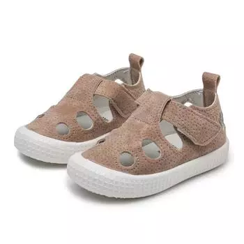 Детские полусандалии для мальчиков и девочек, летняя обувь для маленьких детей, дышащая модная мягкая нескользящая обувь с вырезами 21 розовый