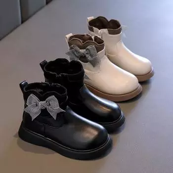 Детские повседневные ботильоны, модные ботинки осень/зима 2023 для девочек 26