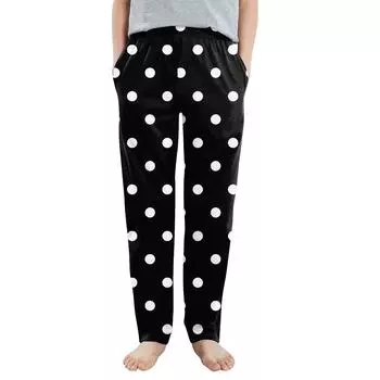 Детские повседневные брюки - Однотонные спортивные брюки с карманами 100 чёрный