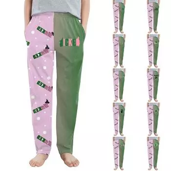 Детские повседневные спортивные штаны с принтом и карманами 140 киноварь