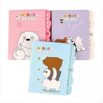 Детские призы с замком Мультяшные маленькие животные Маленький блокнот Блокнот Парольный дневник Парольный блокнот bear random 1pc