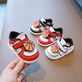 Детские прогулочные туфли, весенне-осенние новые повседневные цветные туфли для дошкольников, детские кроссовки с героями мультфильмов для мальчиков 16 белый