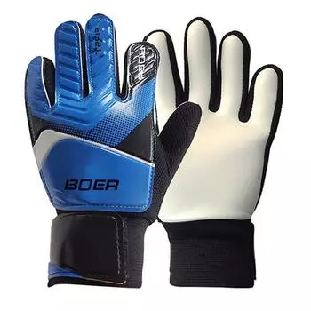 Детские противоскользящие перчатки, вратарские перчатки, футбольные вратарские перчатки, футбольные вратарские перчатки с двойной защитой L синий