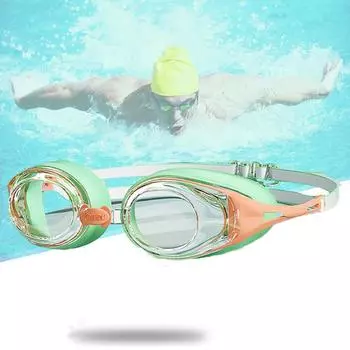 Детские противотуманные очки для плавания, водонепроницаемые HD прозрачные очки для плавания и дайвинга, детские очки для водного спорта для девочек синий