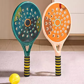 Детские ракетки для пляжного тенниса с тренировочным мячом, 40 вентиляционными отверстиями, легкие детские