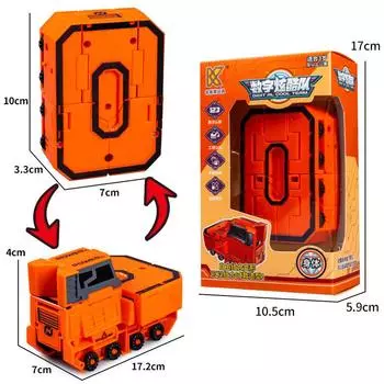 Детские развивающие цифровые игрушки Деформируемый робот-мальчик 0-9 Цифровой сборный робот Конструктор