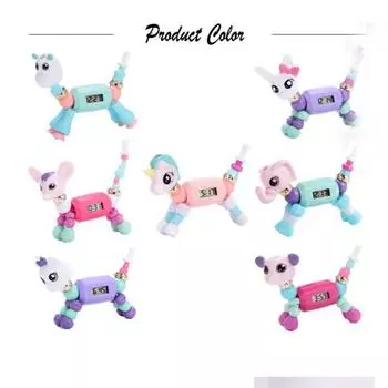 Детские развивающие игрушки, часы, часы эльфа, браслет, деформация, детские часы с животными Katie - kitten