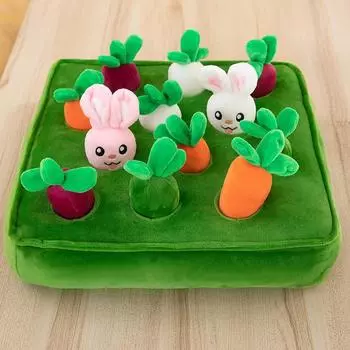 Детские развивающие игрушки для раннего образования, кукольные тянуть морковь, плюшевые игрушки, интерактивная игрушка, кукла 28*28CM