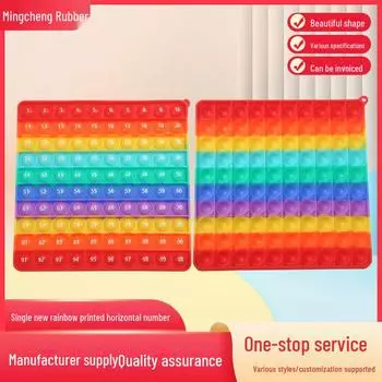 Детские развивающие игрушки из съедобного силикона An An Le - 1-100 с горизонтальной печатью, отпугивающие грызунов, односторонние.