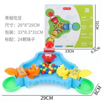Детские развивающие игрушки «Лягушка ест бобы», Веселая настольная интерактивная игра «Жадная лягушка с бусинами» для родителей и детей