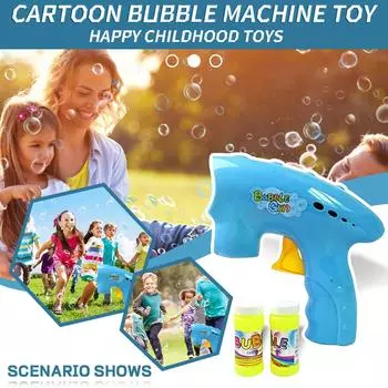 Детские развивающие игрушки, забавная цветная мультяшная игрушка-пузырьковая машина, 60 мл синий
