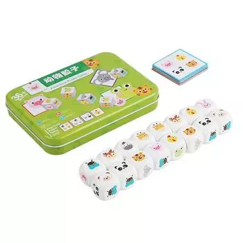 Детские развивающие кубики с животными, когнитивное раннее развитие, тренировка концентрации, многопользовательская интерактивная карточная парная настольная игра, игрушки