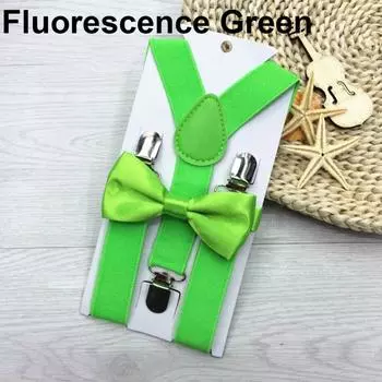 Детские регулируемые подтяжки унисекс с Y-образной спинкой и галстуком-бабочкой, одинаковый наряд королевский синий