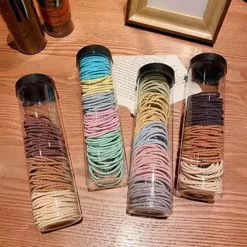 Детские резинки для волос высокой эластичности: Прочные, безболезненные повязки на голову Macaron и резинки F1101