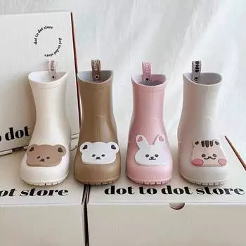 Детские резиновые сапоги, детские резиновые сапоги, новые милые резиновые сапоги с героями мультфильмов, водонепроницаемые, для мальчиков и девочек, нескользящие резиновые сапоги 14CM