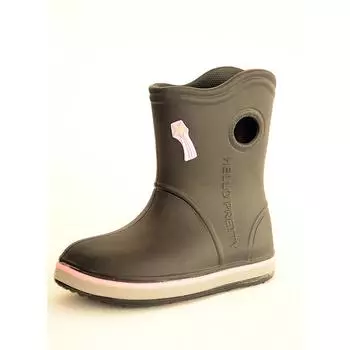 Детские резиновые сапоги унисекс Eva Stylish на водонепроницаемой нескользящей подошве 47-02-22 34 чёрный