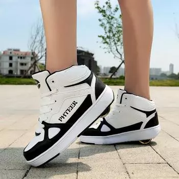 Детские роликовые ботинки для начинающих, мальчиков и девочек, весна и лето, дышащие и легкие роликовые ботинки для ходьбы 35