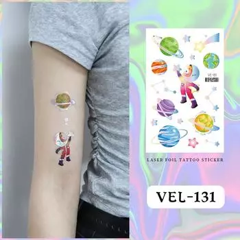 Детские съемные временные мультяшные игрушки-наклейки с изображением динозавра-единорога