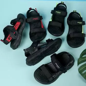 Детские сандалии 28-40 лет, летние пляжные кроссовки, сандалии для мальчиков Magic Post 28 чёрный