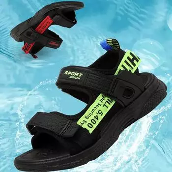 Детские сандалии 28-40, летние пляжные кроссовки, сандалии для мальчиков Magic Post 28 чёрный