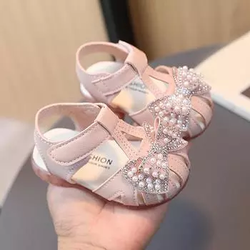 Детские сандалии, Детская обувь принцессы, Прогулочная обувь для девочек, Летняя детская обувь для девочек 15 розовый