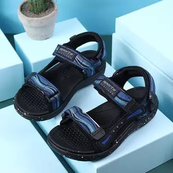 Детские сандалии для девочек и мальчиков, детские пляжные сандалии, новая нескользящая дышащая обувь с мягкой подошвой для мальчиков, легкая детская модная обувь 41 белый