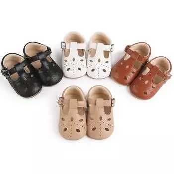 Детские сандалии для мальчиков и девочек, повседневные, ретро, полые, дышащие, с мягкой подошвой, нескользящие, для малышей 2