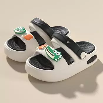 Детские сандалии для мальчиков, летние, новые, нескользящие, пляжные туфли, красивые, с мягкой подошвой, тапочки для мальчиков, две пары, для детей среднего размера 18-19