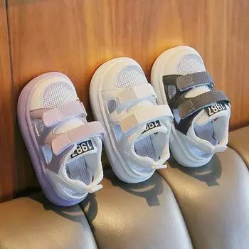 Детские сандалии, коллекция 2023 года, летняя теннисная обувь для мальчиков, спортивная обувь для отдыха и девочек, дышащая детская обувь на мягкой подошве 22