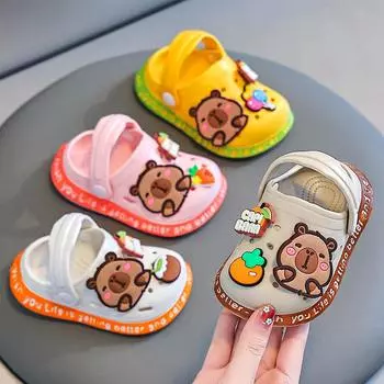 Детские сандалии летние с завязанным верхом обувь 1-6 мальчиков и девочек нескользящая уличная одежда для детей среднего и маленького возраста сандалии с мягкой подошвой Drag 18 хаки