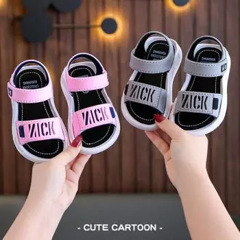 Детские сандалии, летняя пляжная обувь, мягкая подошва, нескользящая, для детей среднего возраста, для маленьких мальчиков, повседневная школьная обувь, сандалии для мальчиков 21 жёлтый