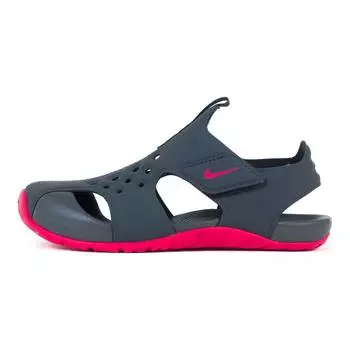 Детские сандалии Nike Sunray Protect 2 PS Anthracite Rush Pink, черные 943828-001 35