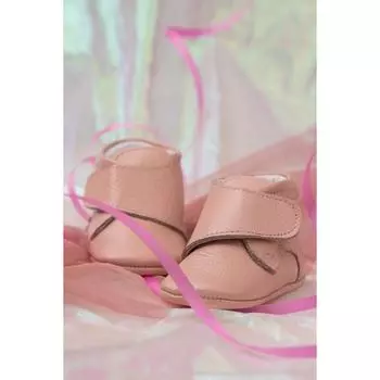 Детские сапоги из натуральной кожи на липучках Leo Powder