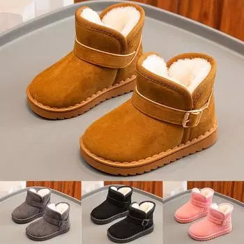 Детские сапоги Тапочки для дома Кожаные замшевые короткие сапоги 29