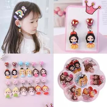 Детские серьги без отверстий для ушей для маленьких девочек, милые серьги с кисточками и жемчугом для принцессы, ювелирные изделия, подарочные серьги-клипсы с бахромой