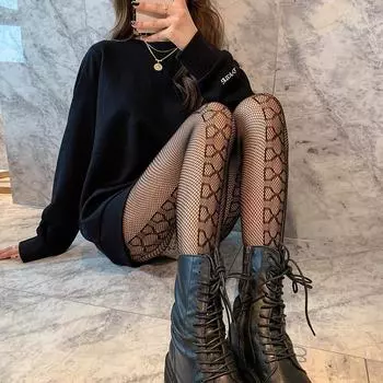 Детские сетчатые колготки с полосками - танцевальные носки весна/лето One size simple package чёрный