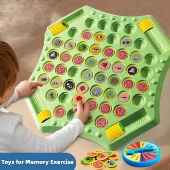 Детские шахматы Flip Chess, развивающая игрушка, развивающая память, игра Battle Chess, 2-4 человека, интерактивная настольная игра для детей и родителей, подарок для мальчиков и девочек Animal