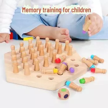 Детские шахматы на память цвета: Развивающая игрушка для логического мышления и концентрации внимания