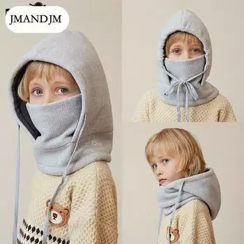 Детские шапки, маски, шарфы, шапки-комбинезоны, зимние флисовые наушники для мальчиков, теплые и утепленные, свитера. темно-синий