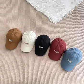 Детские шапки с вышивкой букв, бейсболки, солнцезащитная шляпа