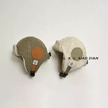 Детские шапки Зимняя утолщенная овечья шерсть теплая защита ушей шапка Lei Feng для мальчиков и девочек, универсальная летная шапка для отдыха на природе 3-12 years old (50-54cm)