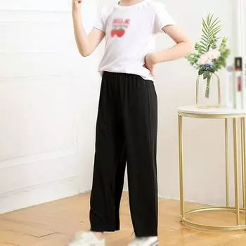 Детские широкие брюки, модные универсальные детские домашние брюки, активные брюки 150