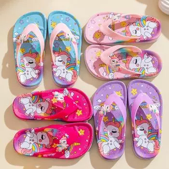 Детские шлепанцы, милые мультяшные тапочки принцессы для девочек 34