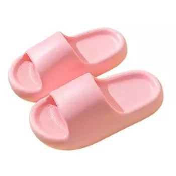 Детские шлепанцы, тапочки для душа для малышей, удобные сандалии на толстой подошве для мальчиков и девочек, нескользящая пляжная обувь для ванной и бассейна 16 cm розовый