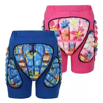 Детские шорты с 3D-подкладкой, защита бедер, катание на коньках, шорты с мягкой подкладкой, защитное снаряжение XS